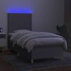 vidaXL &Kappa;&rho;&epsilon;&beta;ά&tau;&iota; Boxspring &mu;&epsilon; &Sigma;&tau;&rho;ώ&mu;&alpha; & LED &Alpha;&nu;.&Gamma;&kappa;&rho;&iota; 90x200 &epsilon;&kappa;. &Upsilon;&phi;&alpha;&sigma;&mu;ά&tau;&iota;&nu;&omicron;