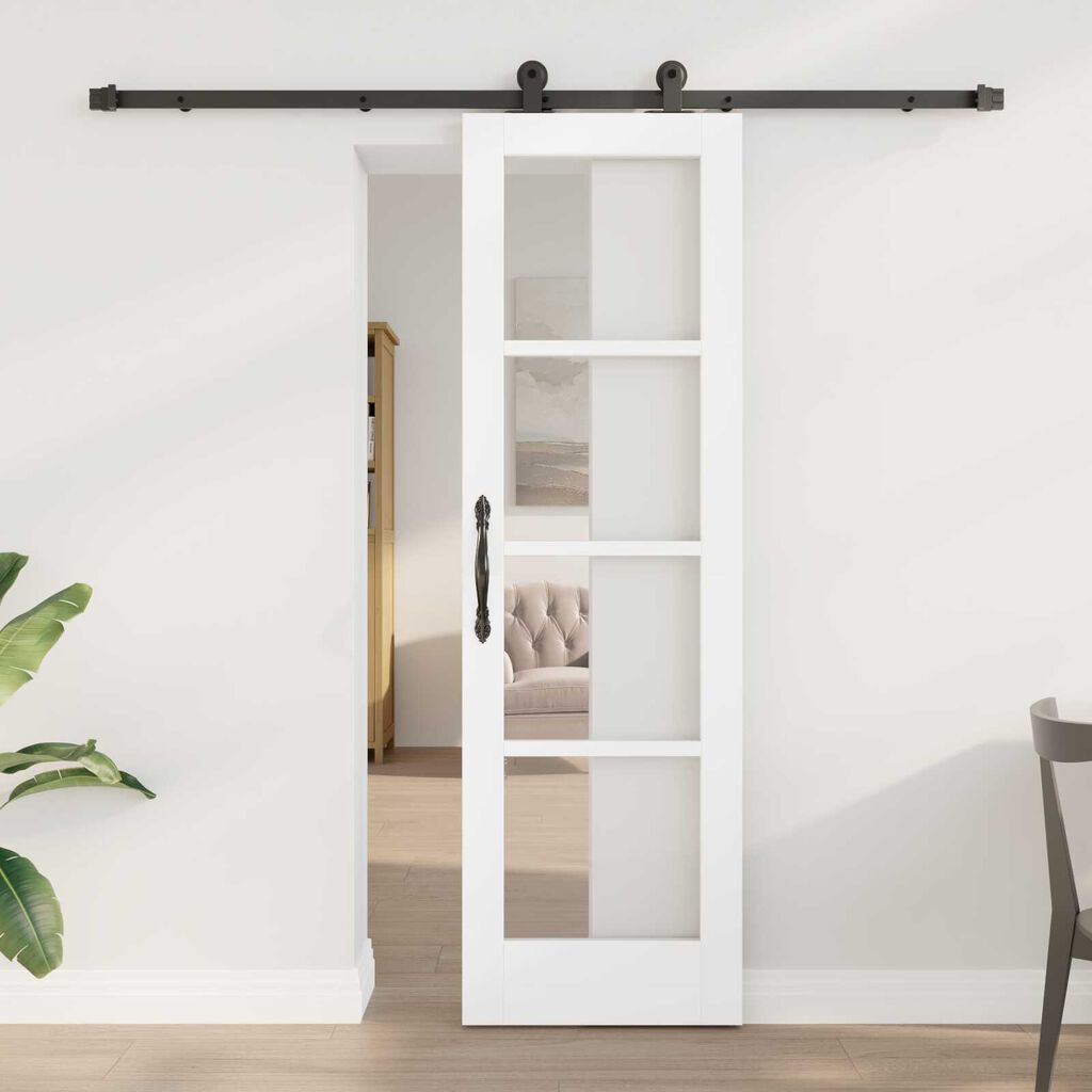 vidaXL Συρόμενη Πόρτα ORKDAL Λευκό 61 x 198.5 εκ. Ξύλο και μέταλλο