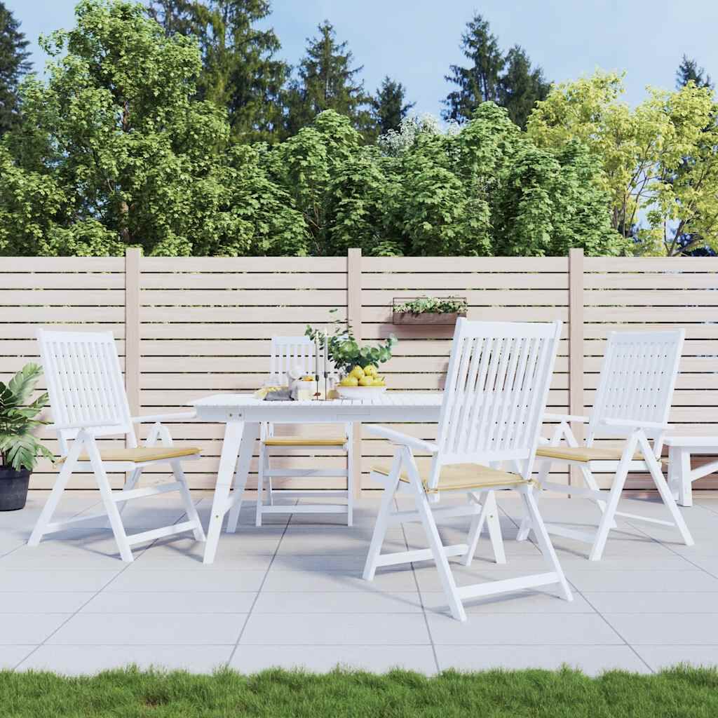 vidaXL Μαξιλάρια Καρέκλας Κήπου 4 τεμ. Μπεζ 50x50x4 εκ. Ύφασμα Oxford