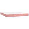 vidaXL Κρεβάτι Boxspring με Στρώμα Ροζ 160x200 εκ. Βελούδινο