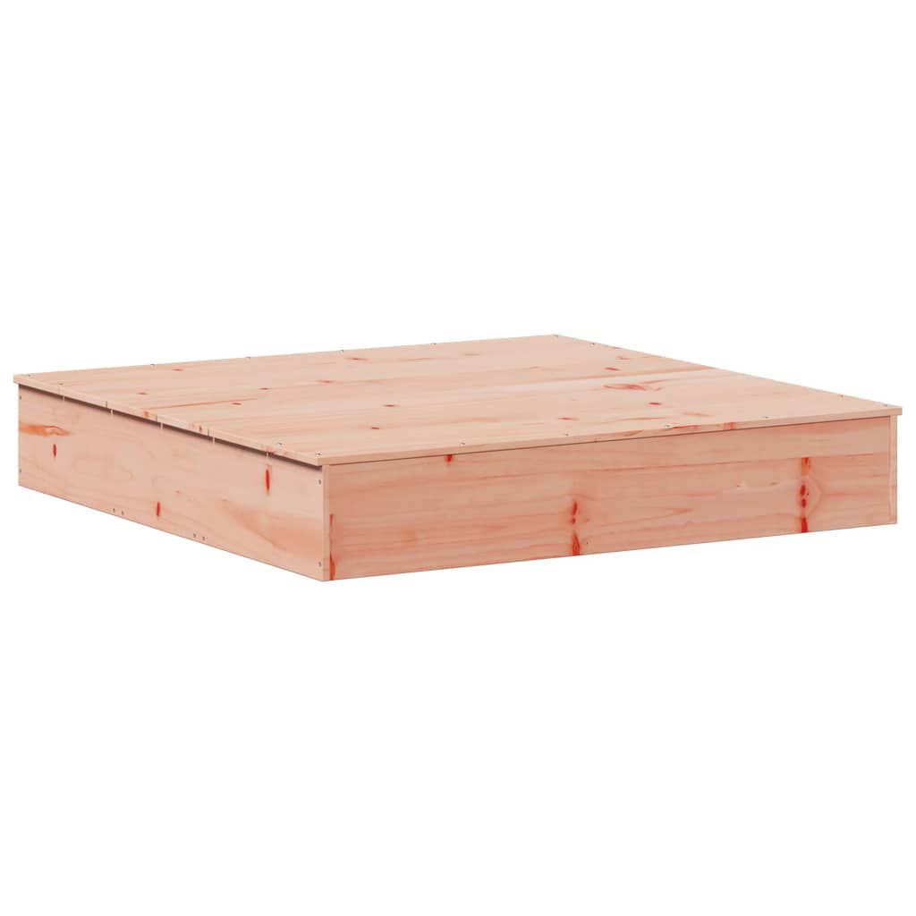 vidaXL Αμμοδόχος με Κάλυμμα 111x111x19,5 εκ. Μασίφ Ξύλο Ψευδοτσούγκας