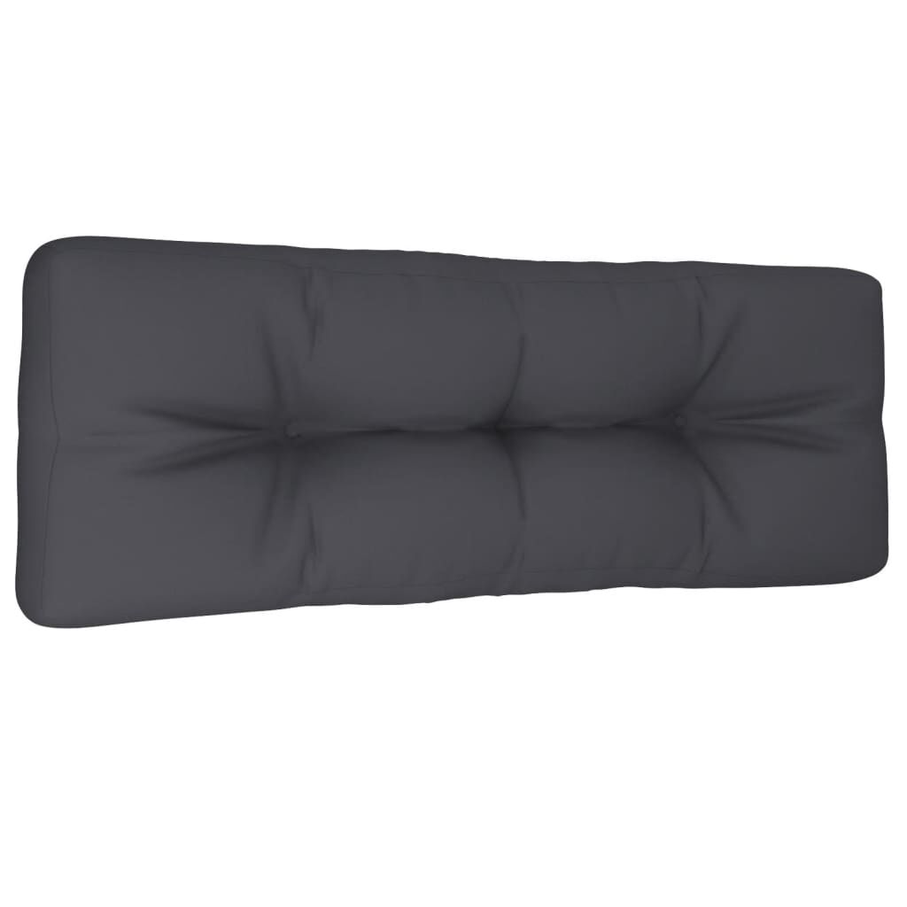 vidaXL Μαξιλάρι Παλέτας Ανθρακί 120 x 40 x 12 εκ. Υφασμάτινο