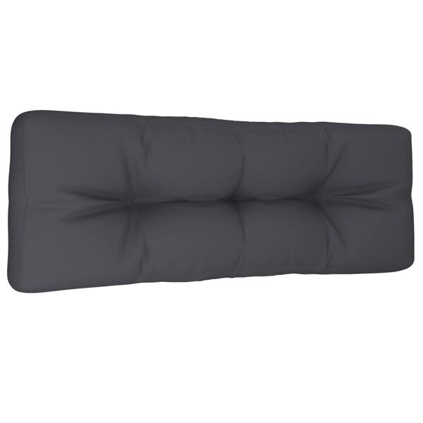 vidaXL Μαξιλάρι Παλέτας Ανθρακί 120 x 40 x 12 εκ. Υφασμάτινο