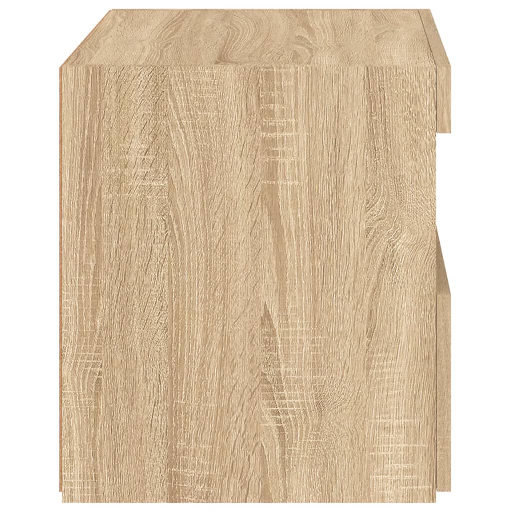 vidaXL Κομοδίνο με Φώτα LED Sonoma Δρυς 50 x 40 x 45 εκ.