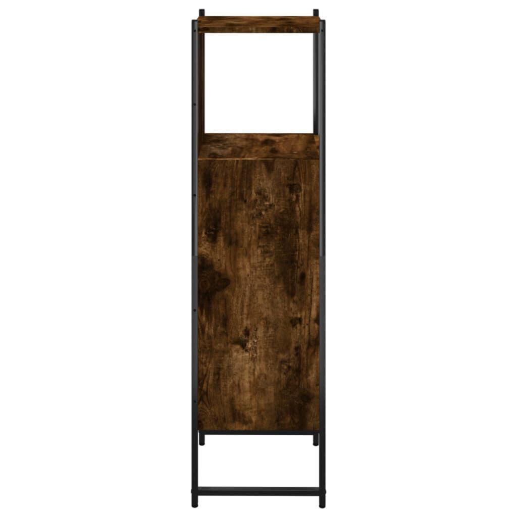 vidaXL Ντουλάπι Μπάνιου Καπνιστή Δρυς 33x33x120,5 εκ. Επεξεργ. Ξύλο