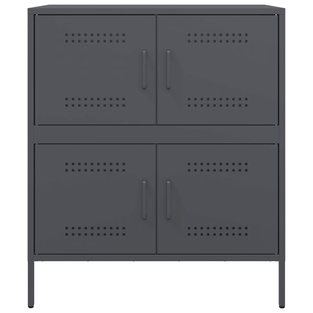 vidaXL Μπουφές Ανθρακί 68x39x79 εκ. από Ατσάλι