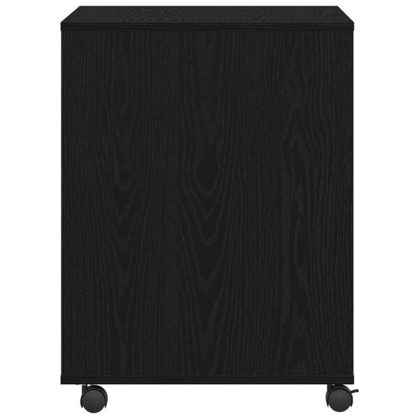 vidaXL Ράφι Εκτυπωτή με Ρόδες Μαύρο Δρυς 60x50x67 εκ.
