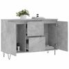 vidaXL Μπουφές Γκρι Σκυροδέματος 101,5x35x70 εκ. από Επεξεργασμένο Ξύλο