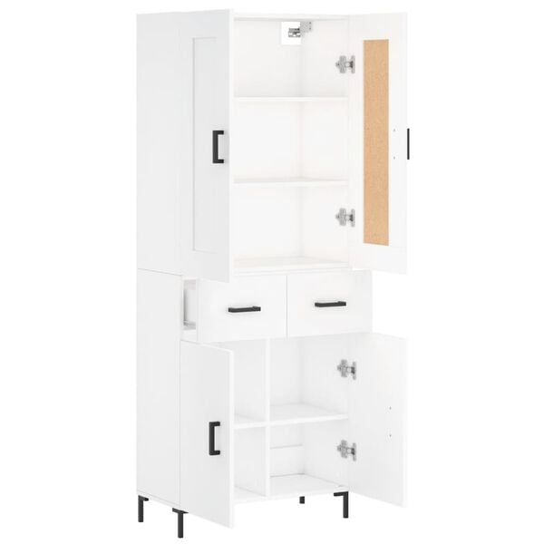 vidaXL Ντουλάπι Λευκό 69,5x34x180 εκ. από Επεξεργασμένο Ξύλο