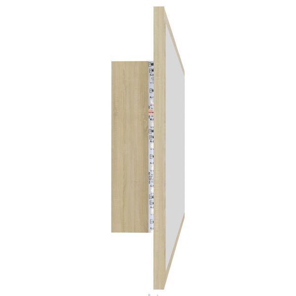 vidaXL Καθρέφτης Μπάνιου με LED Sonoma Δρυς 90x8,5x37 εκ. Ακρυλικός