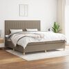 vidaXL &Kappa;&rho;&epsilon;&beta;ά&tau;&iota; Boxspring &mu;&epsilon; &Sigma;&tau;&rho;ώ&mu;&alpha; Taupe 200x200 &epsilon;&kappa;. &Upsilon;&phi;&alpha;&sigma;&mu;ά&tau;&iota;&nu;&omicron;