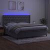 vidaXL &Kappa;&rho;&epsilon;&beta;ά&tau;&iota; Boxspring &mu;&epsilon; &Sigma;&tau;&rho;ώ&mu;&alpha; & LED &Alpha;&nu;.&Gamma;&kappa;&rho;&iota; 200x200 &epsilon;&kappa;. &Beta;&epsilon;&lambda;&omicron;ύ&delta;&iota;&nu;&omicron;