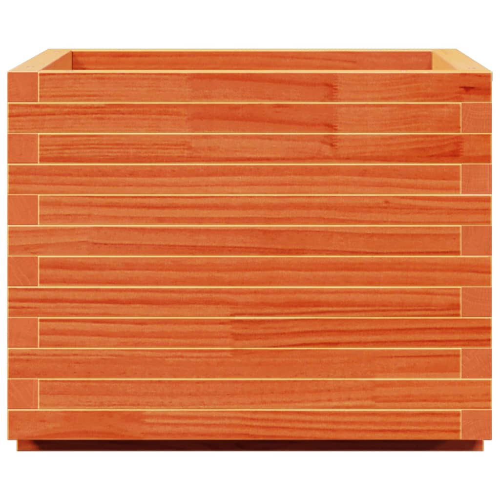 vidaXL Ζαρντινιέρα Καφέ Κεριού 60x60x49,5 εκ. από Μασίφ Ξύλο Πεύκου