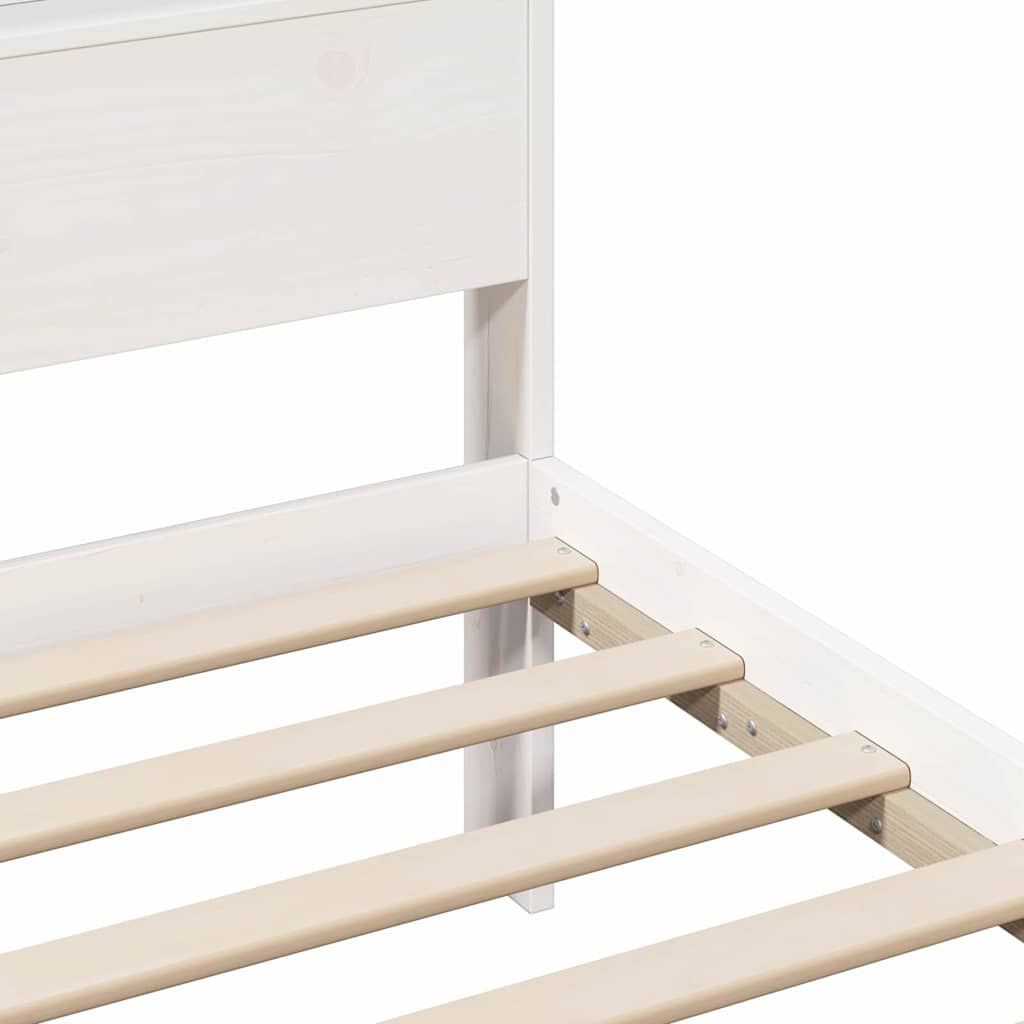 vidaXL Σκελετός Κρεβατιού Καφέ 180 x 200 cm Μασίφ ξύλο πεύκου