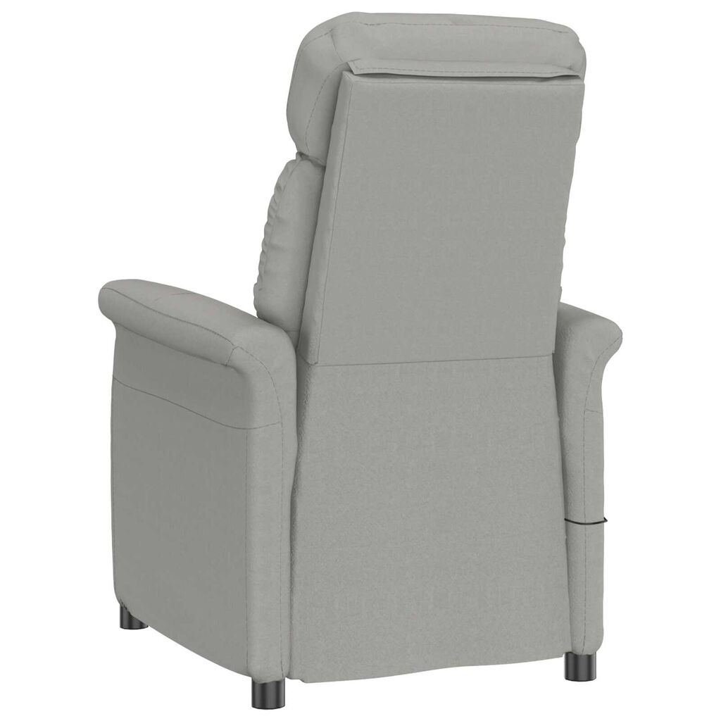vidaXL Καρέκλα μασάζ Ανοιχτό γκρι 70.5 x 96.5 x 95 cm Πολυεστέρας