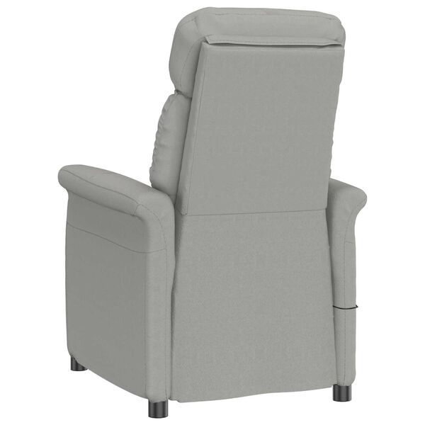 vidaXL Καρέκλα μασάζ Ανοιχτό γκρι 70.5 x 96.5 x 95 cm Πολυεστέρας