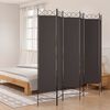 vidaXL Διαχωριστικό Δωματίου με 6 Πάνελ Καφέ 240x200 εκ. από Ύφασμα