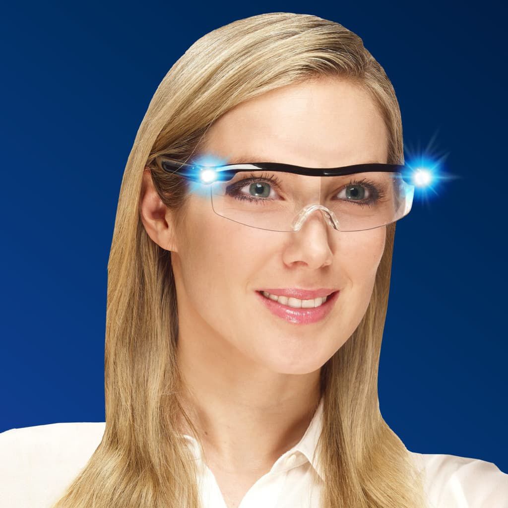 Ultra Vue Μεγεθυντικά Γυαλιά LED Μαύρα από Πλαστικό