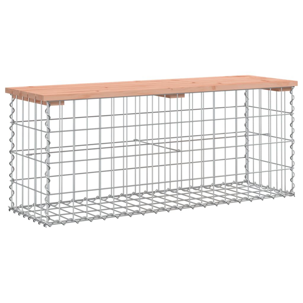 vidaXL Πάγκος Κήπου Συρματοκιβώτιο 103x31,5x42 εκ. Μασίφ Ψευδοτσούγκα