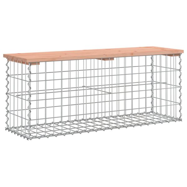 vidaXL Πάγκος Κήπου Συρματοκιβώτιο 103x31,5x42 εκ. Μασίφ Ψευδοτσούγκα