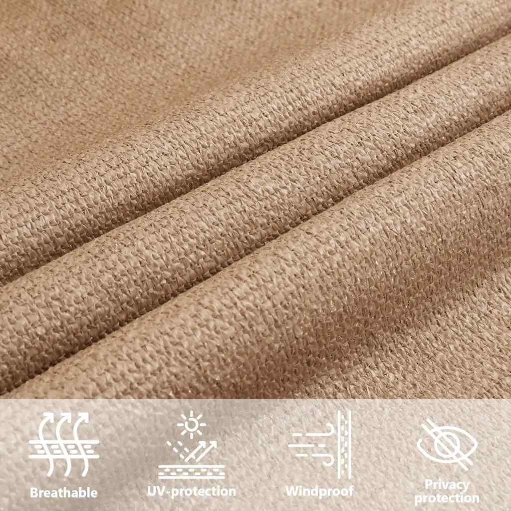 vidaXL Πανί Σκίασης Taupe 6x8 μ. από HDPE 160 γρ./μ²
