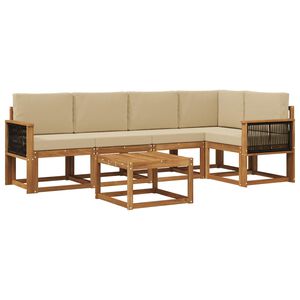 vidaXL &Sigma;&epsilon;&iota;&rho;ά &Kappa;&alpha;&nu;&alpha;&pi;έ &Epsilon;&xi;&omega;&tau;&epsilon;&rho;&iota;&kappa;&omicron;ύ &mu;&epsilon; &mu;&alpha;&xi;&iota;&lambda;ά&rho;&iota; 6 pcs &Phi;&upsilon;&sigma;&iota;&kappa;ό &kappa;&alpha;&iota; &Mu;&pi;&epsilon;&zeta;