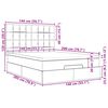vidaXL Οθωμανικό κρεβάτι με στρώμα Taupe 140x200cm ύφασμα