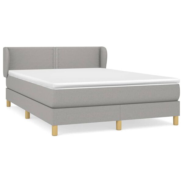 vidaXL &Kappa;&rho;&epsilon;&beta;ά&tau;&iota; Boxspring &mu;&epsilon; &Sigma;&tau;&rho;ώ&mu;&alpha; &Alpha;&nu;&omicron;&iota;&chi;&tau;ό &Gamma;&kappa;&rho;&iota; 140x190 &epsilon;&kappa;. &Upsilon;&phi;&alpha;&sigma;&mu;ά&tau;&iota;&nu;&omicron;