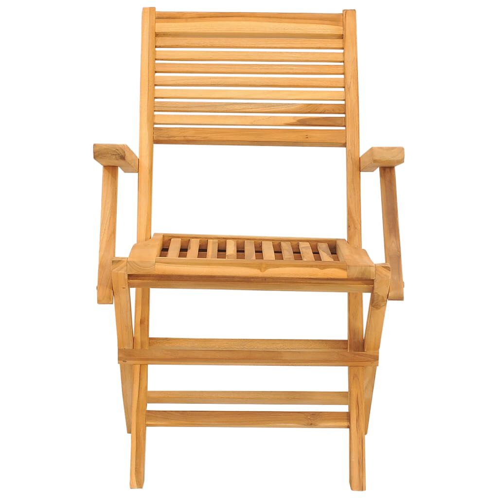vidaXL Καρέκλες Κήπου Πτυσσόμενες 2 τεμ. 55x62x90 εκ. Μασίφ Ξύλο Teak