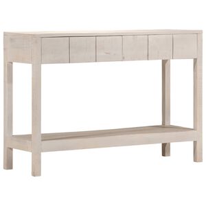 vidaXL &Tau;&rho;&alpha;&pi;έ&zeta;&iota; &Kappa;&omicron;&nu;&sigma;ό&lambda;&alpha; &Lambda;&epsilon;&upsilon;&kappa;ό 110x35x75 &epsilon;&kappa;. &Mu;&alpha;&sigma;ί&phi; &Xi;ύ&lambda;&omicron; &Mu;ά&nu;&gamma;&kappa;&omicron;