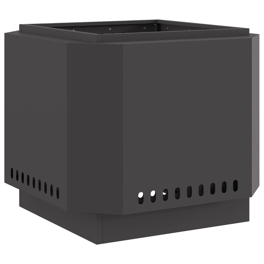 vidaXL Καπνιστός Εστία Μαύρη 58x58x51 εκ Ατσάλι