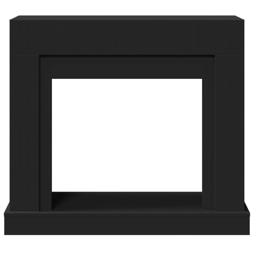 vidaXL Πλαίσιο Τζακιού Μαύρο 100x30x87,5 εκ. από Επεξ. Ξύλο