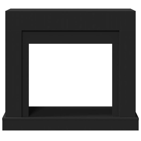 vidaXL Πλαίσιο Τζακιού Μαύρο 100x30x87,5 εκ. από Επεξ. Ξύλο