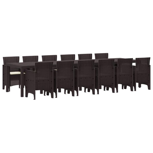 vidaXL &Sigma;έ&tau; &phi;&alpha;&gamma;&eta;&tau;&omicron;ύ &gamma;&iota;&alpha; &kappa;ή&pi;&omicron; 13 pcs &Kappa;&alpha;&phi;έ Rattan Polt