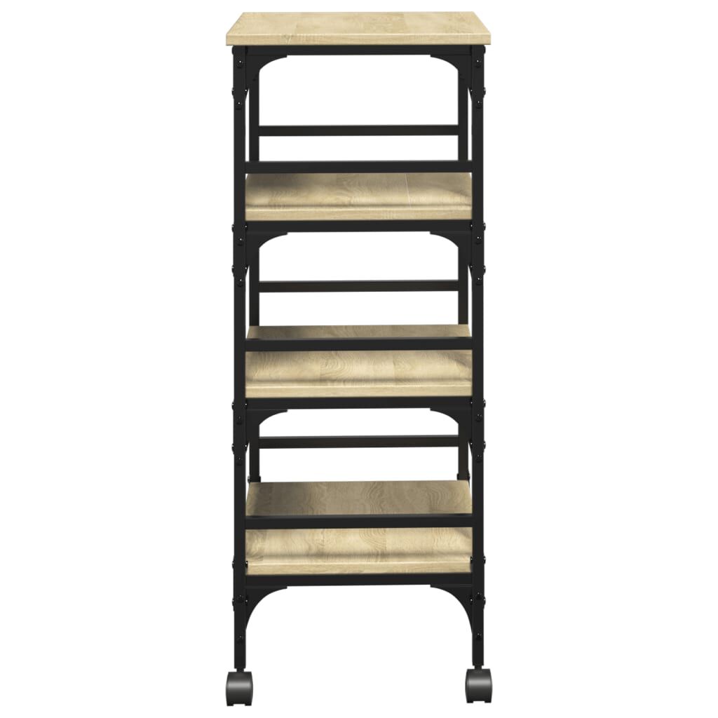 vidaXL Τρόλεϊ Κουζίνας Sonoma Δρυς 45x35x89,5 εκ. Επεξεργασμένο Ξύλο