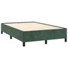 vidaXL Κρεβάτι Boxspring με Στρώμα Σκούρο Πράσινο 120x190εκ. Βελούδινο