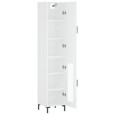 vidaXL Ντουλάπι Λευκός 34,5 x 34 x 180 εκ. από Επεξεργασμένο Ξύλο