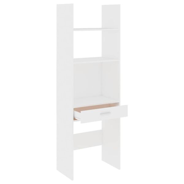 vidaXL Βιβλιοθήκη Λευκή 60 x 35 x 180 εκ. από Μοριοσανίδα