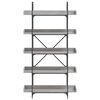 vidaXL Βιβλιοθήκη 5 Επιπέδων Γκρι Sonoma 100x33x180,5εκ. Επεξεργ. Ξύλο