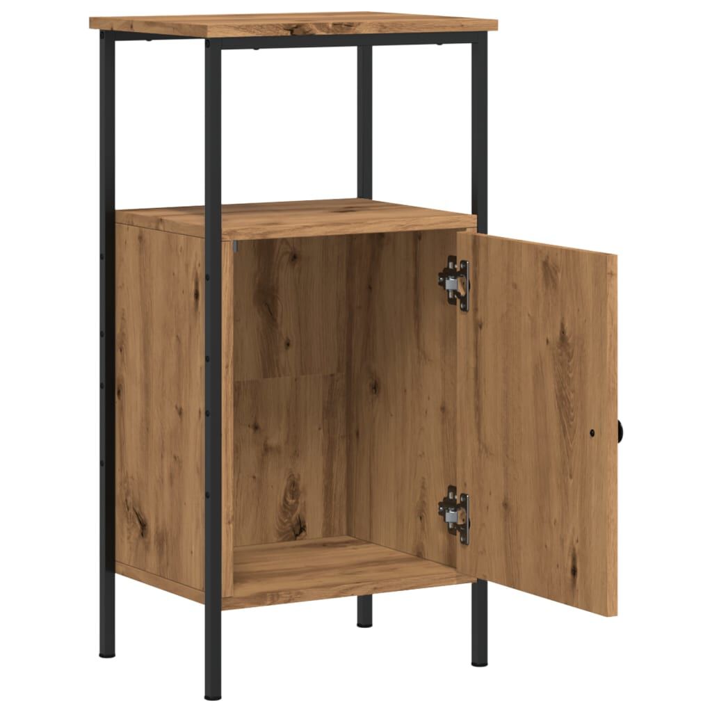 vidaXL Κομοδίνο τεχνίτης Δρυς 41x31x80 εκ. από Επεξεργασμένο Ξύλο