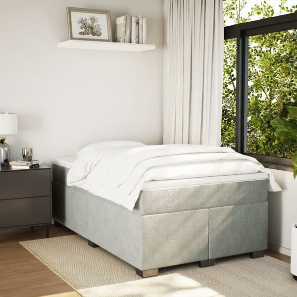 vidaXL &Kappa;&rho;&epsilon;&beta;ά&tau;&iota; Boxspring &mu;&epsilon; &Sigma;&tau;&rho;ώ&mu;&alpha; &Alpha;&nu;&omicron;&iota;&chi;&tau;ό &Gamma;&kappa;&rho;&iota; 120x200 &epsilon;&kappa;. &Beta;&epsilon;&lambda;&omicron;ύ&delta;&iota;&nu;&omicron;