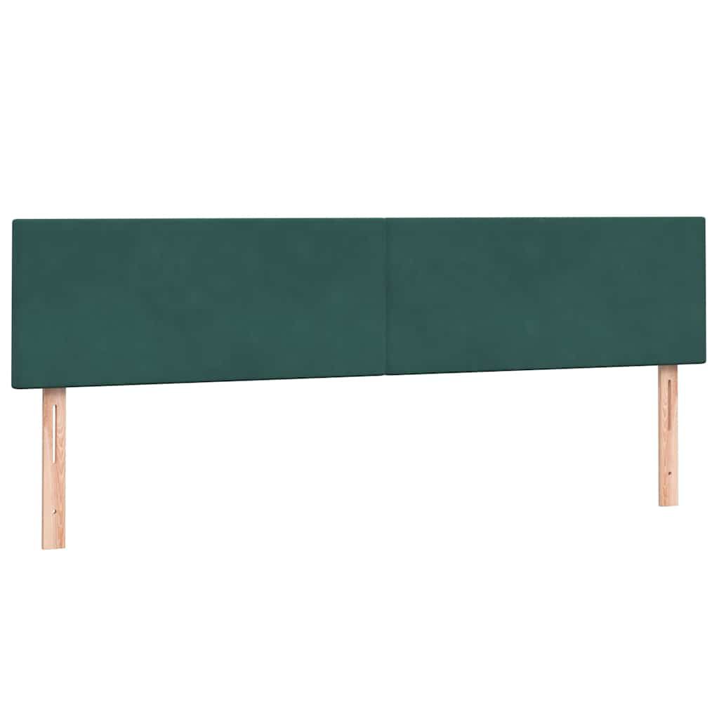 vidaXL Box Spring Κρεβάτι με στρώματα Σκούρο πράσινο Βελούδινο