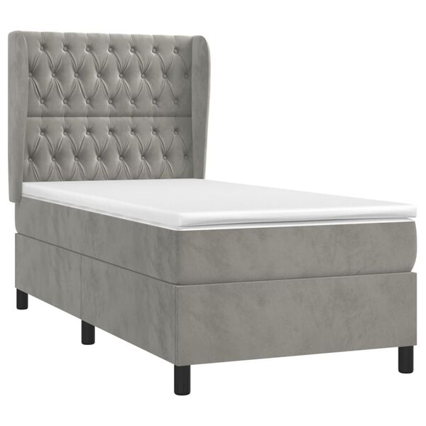 vidaXL &Kappa;&rho;&epsilon;&beta;ά&tau;&iota; Boxspring &mu;&epsilon; &Sigma;&tau;&rho;ώ&mu;&alpha; &Alpha;&nu;&omicron;&iota;&chi;&tau;ό &Gamma;&kappa;&rho;&iota; 100x200 &epsilon;&kappa;. &Beta;&epsilon;&lambda;&omicron;ύ&delta;&iota;&nu;&omicron;