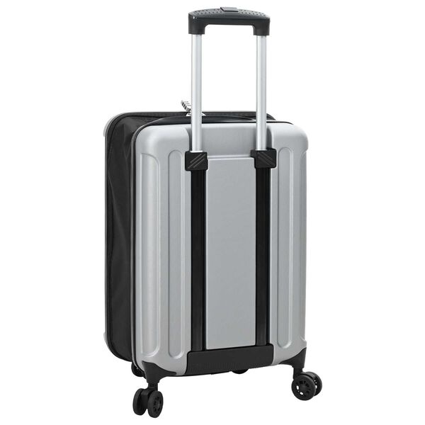 vidaXL Συμπαγής Βαλίτσα Σκληρού Κέλύφους 20ίντσες Ασημί 34x23x55.5 εκ ABS