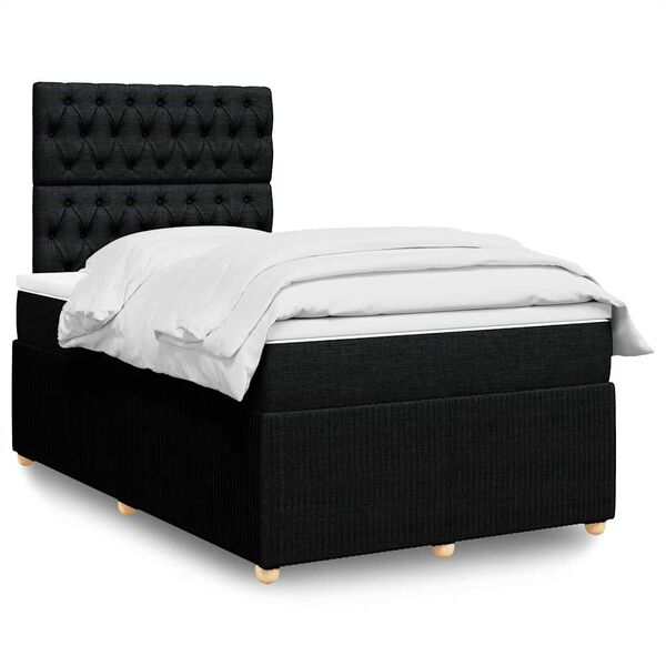vidaXL &Kappa;&rho;&epsilon;&beta;ά&tau;&iota; Boxspring &mu;&epsilon; &Sigma;&tau;&rho;ώ&mu;&alpha; &Mu;&alpha;ύ&rho;&omicron; 120x190 &epsilon;&kappa;. &Upsilon;&phi;&alpha;&sigma;&mu;ά&tau;&iota;&nu;&omicron;