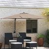 vidaXL Ομπρέλα Κήπου Taupe 248.5 x 247.5 x 160 εκ. ύφασμα