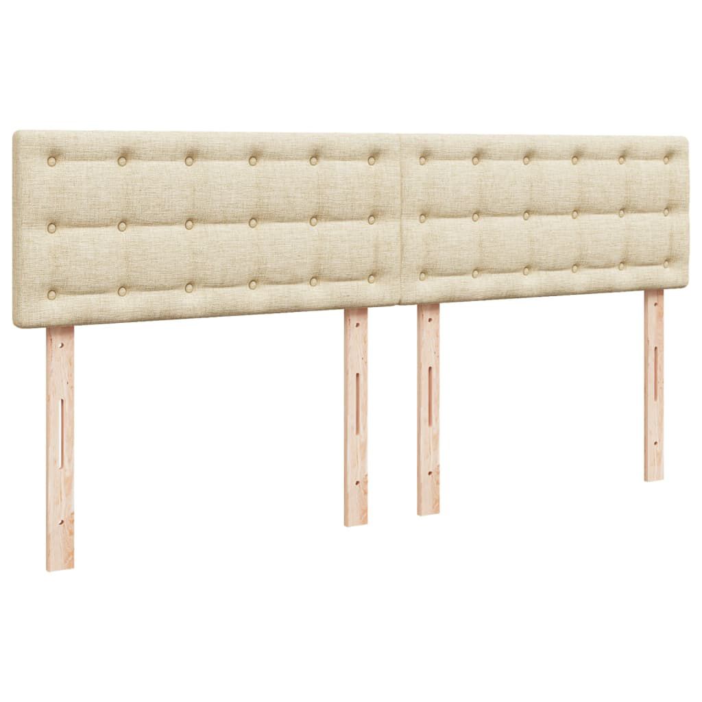 vidaXL Κρεβάτι Boxspring με Στρώμα Κρεμ 180x200 εκ. Υφασμάτινο