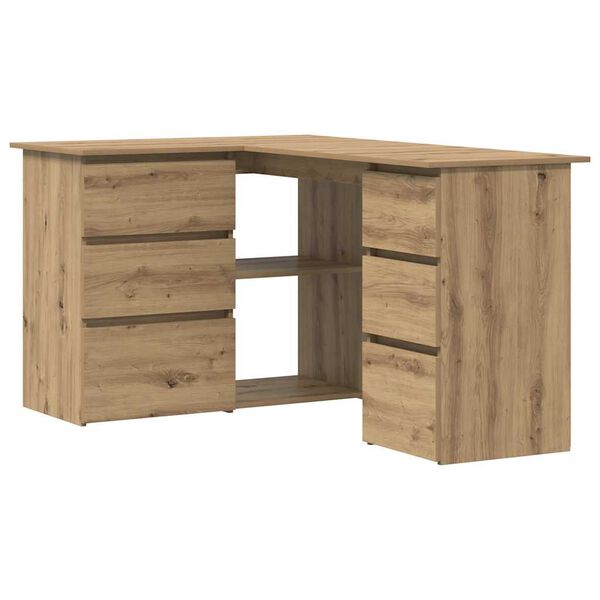 vidaXL Γωνιακό γραφείο Artisan Oak 145x100x76 cm Κατασκευασμένο ξύλο