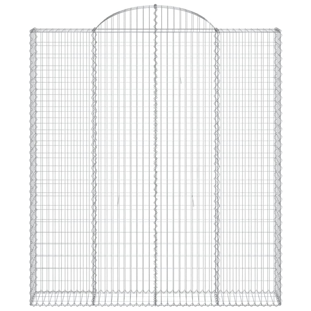 vidaXL Συρματοκιβώτια Τοξωτά 11 τεμ. 200x30x220/240 εκ. Γαλβαν. Ατσάλι