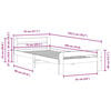 vidaXL Σκελετός Κρεβ. Χωρίς Στρώμα Καφέ Κεριού 75x190 εκ Μασίφ Πεύκο